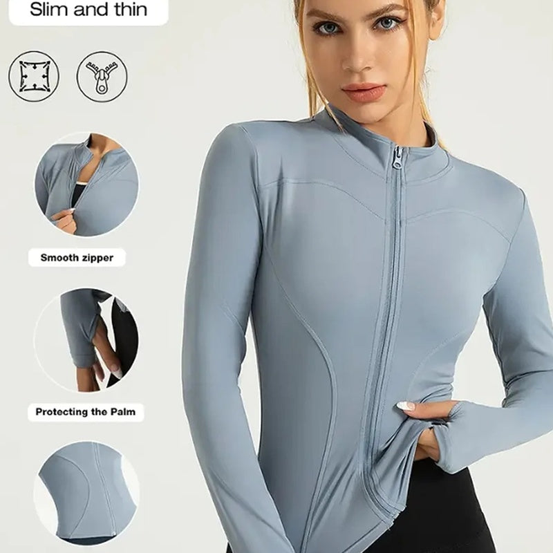 Chaqueta deportiva elástica de secado rápido