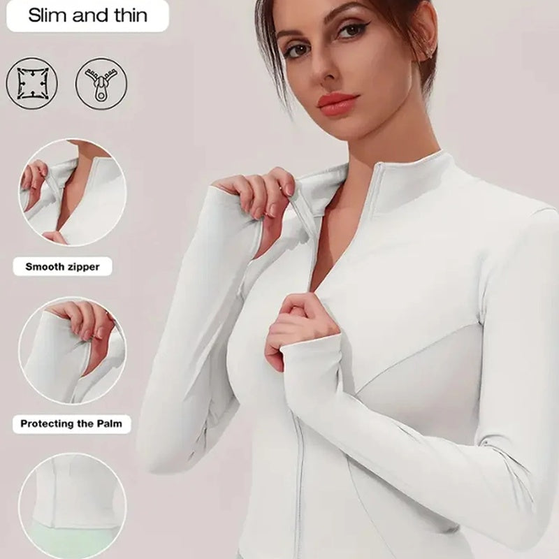 Chaqueta deportiva elástica de secado rápido