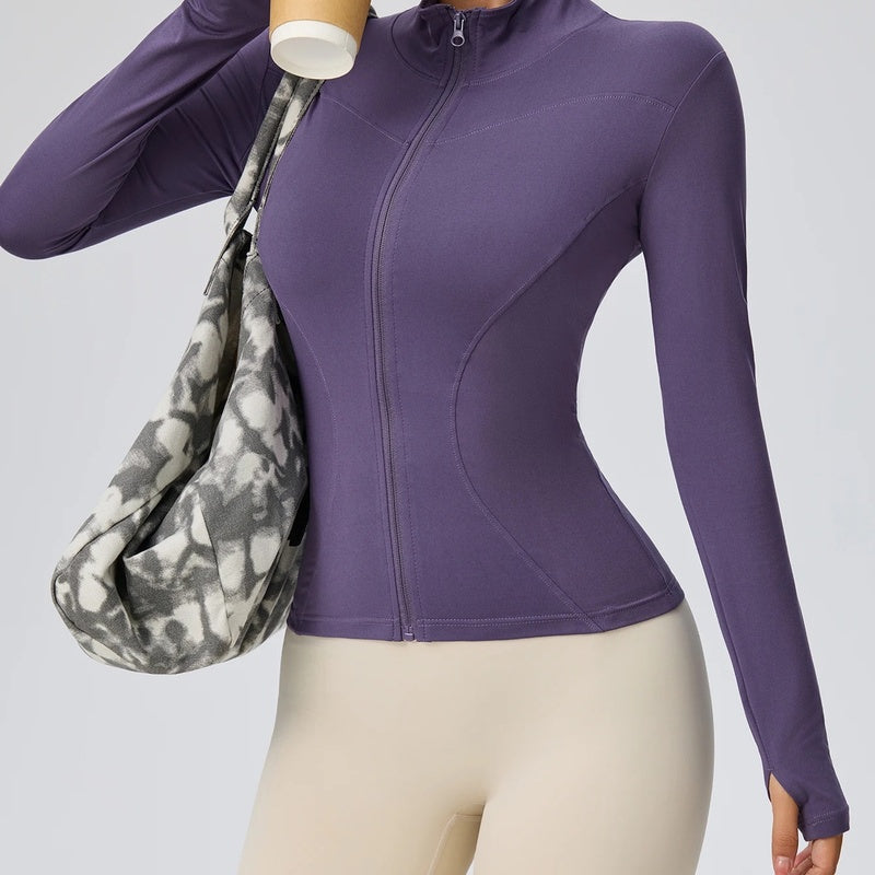 Chaqueta deportiva elástica de secado rápido