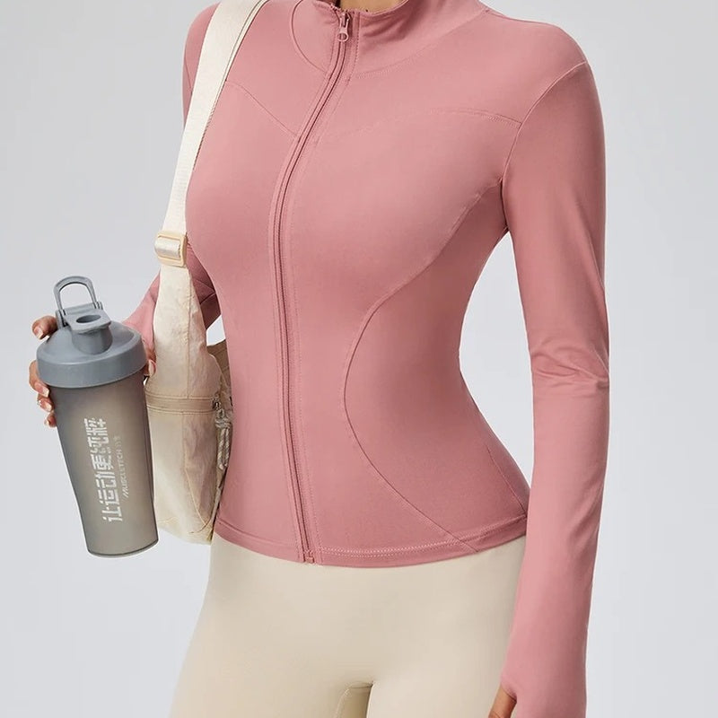 Chaqueta deportiva elástica de secado rápido